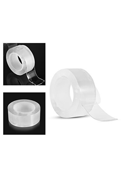Epilons 2 Meters X 3 cm Transparent Strong Nano Double-Sided Gel Adhesive Tape