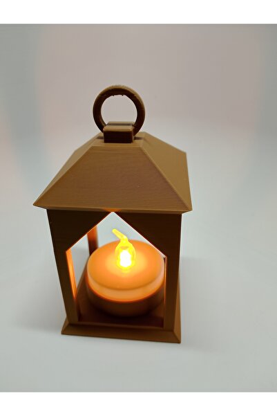 35derece Led Mum Mini Dörtgen Dekoratif Mum Dekor Işığı - Kahverengi