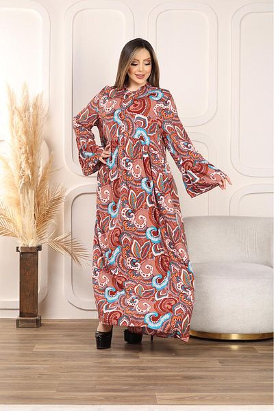fly just Women's Plus Size Spanish Sling Woven Dress with Collar Placket Buttons