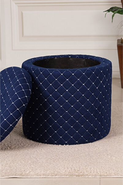 PUFMANYA Lavinya Kapitone Kumaş Sandıklı Large Puf Koltuk