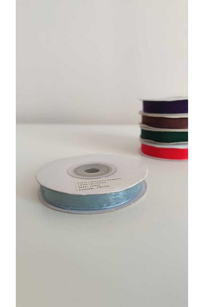 Sihirlihalka Organized Ribbon - Tulle Ribbon (Organze Ribbon) 1 cm 22 Meters