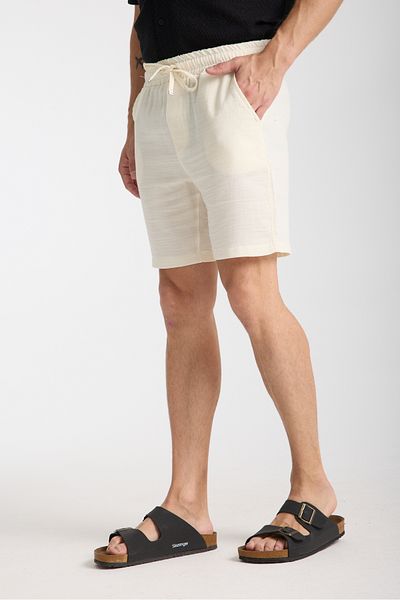 KAPHONE Ανδρικό σορτς μουσελίνας Slim Fit Slim Fit