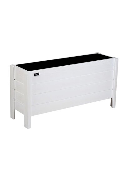 Faev Ahşap Dış Mekan Saksısı Dekoratif Saksı Büyük Boy Hazır Kurulu 100cm X 3...