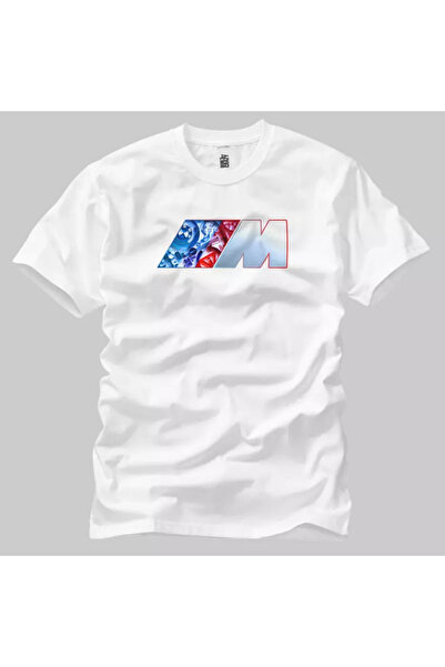 Built By Crazy تي شيرت بي ام دبليو إم بشعار كولاج للجنسين