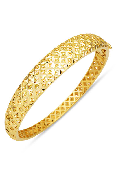 Bilezikci Hint Tarzı 14 Ayar Kelepçe Altın Bilezik