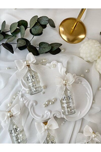 Gami Handmade Cam Şişe Fiyonk Detaylı İncili Kolonya Söz, Nişan, Düğün, Kına, Nikah, Mevlüt Hediyelik - 15 Adet