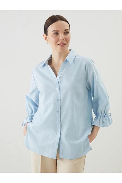 LC Waikiki Cămașă pentru femei LCW Grace Green Regular Fit