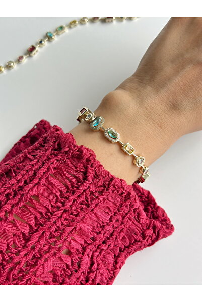 Store Multicolor Asimetrik Taş Detaylı Bileklik