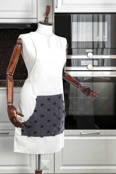 SWITA Premium Series Polka Dot Linen Kitchen Apron 54X70