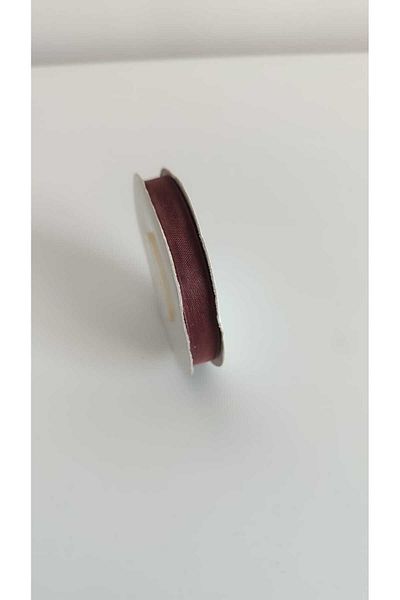 Sihirlihalka Organza Ribbon - Tulle Ribbon (Organze Ribbon) 1 cm 22 Meters - Brown