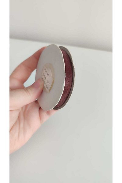 Sihirlihalka Organza Ribbon - Tulle Ribbon (Organze Ribbon) 1 cm 22 Meters - Brown