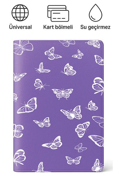 ADACASE Passport Cover Passport Holder Patterned Passport Container Waterproof Butterfly