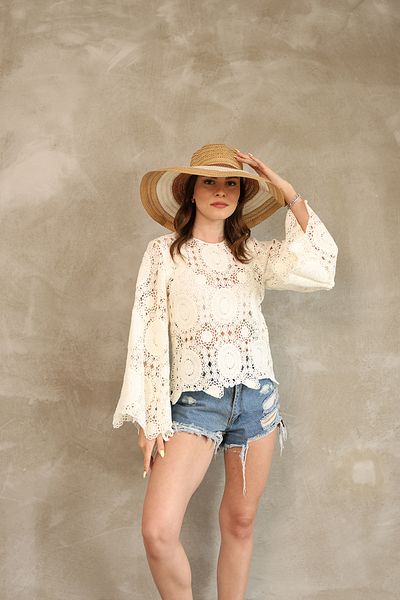 DM DİLAN MODA Women's Crochet Bluz