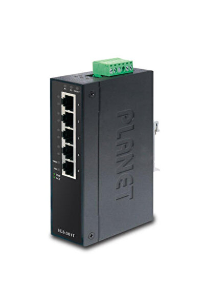Planet PL-IGS-501T 5 Port 10/100/1000T Gigbit Endüstriyel Ethernet Switch