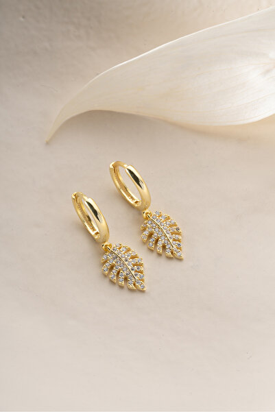 Silvano Jewelry 925 Ayar Gümüş Yaprak Küpe