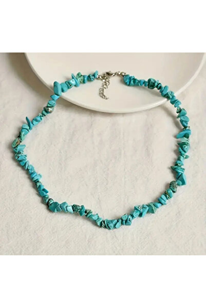 Buhara Stone Turquoise Broken Stone Necklace