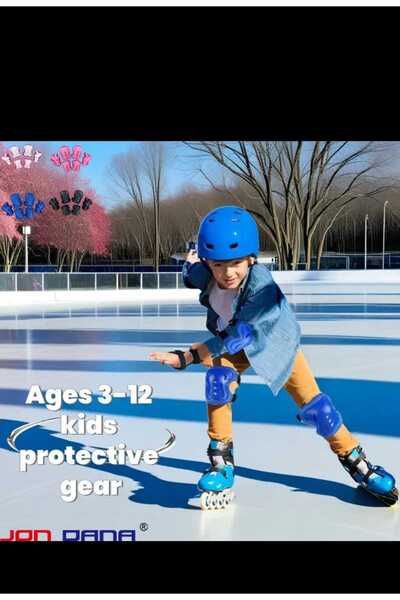 EMKSHOP Σετ 6 τεμαχίων παιδικών επιγονατίδων και επικαλαμίδων, ελαστικά, ανθε...