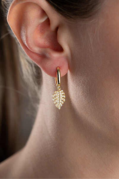 Silvano Jewelry 925 Ayar Gümüş Yaprak Küpe