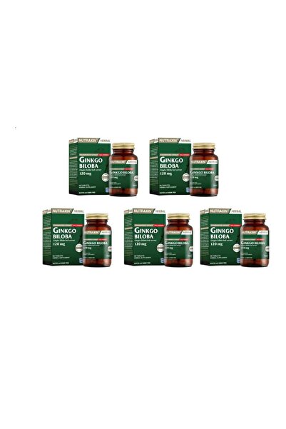 Nutraxin كبسولات الجنكة بيلوبا 60 كبسولة 5 قطع