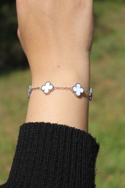 MODA Silver White Bracelet