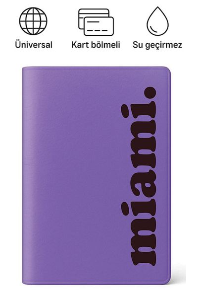 ADACASE Passport Cover Passport Holder Patterned Passport Container Waterproof Miami