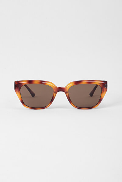 Kapin Sera Cateye Retro Kadın Güneş Gözlüğü Asetat Premium Çerçeve - Leopar