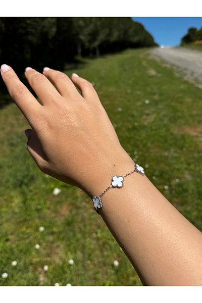 MODA Silver White Bracelet