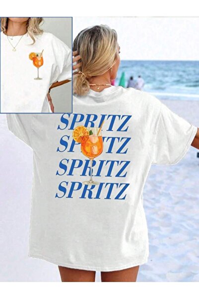 OVER HEAD Tricou oversize cu imprimeu Aperol Spritz pentru damă