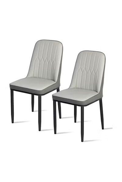 ALMUFARREJ 2 Modern Faux Leather High Back Dining Chair