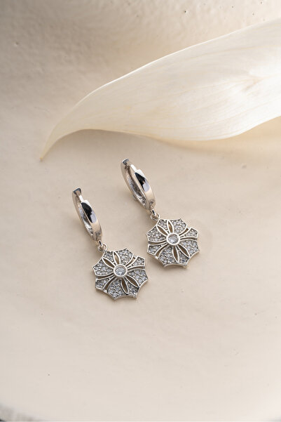 Silvano Jewelry 925 Ayar Gümüş Çiçek Küpe