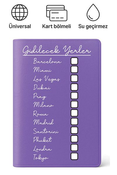 ADACASE Passport Cover Case Passport Holder Pattern Passport Container Waterproof Places to Go