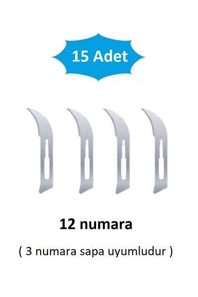 QBR Home Pack of 15 12 Number Wooden Sculpture Carving Art Replacement Blade. Pass-Through Type (Compatible with Number 3 Handle)