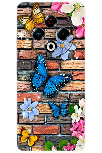 TECNO Spark 30 (KL6) Uyumlu Kılıf Desen Baskılı Silikon Kelebek STK:672 CP-6cLQJdw