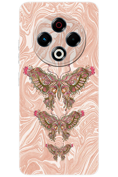 TECNO Spark 30 (KL6) Uyumlu Kılıf Desen Baskılı Silikon Kelebek Resim STK:552 CP-3L7v7j6