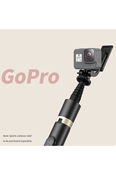 Asfal Uzaktan Kumandalı 156 Cm Alüminyum Tripod Ve Selfie Çubuğu Telefon, Kamera, Işık Ve Gopro Uyumlu