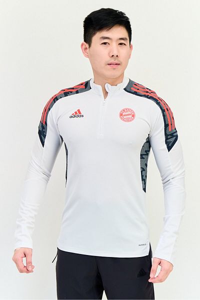 adidas Men Fc Bayern Munich Sportswear Fit Long Sleeve Football Jersey, Multicolor