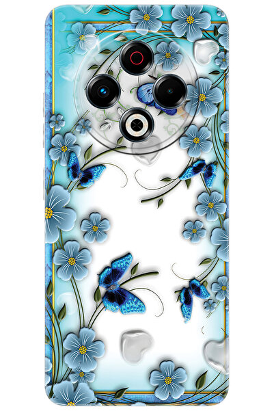 TECNO Spark 30 (KL6) Uyumlu Kılıf Desen Baskılı Silikon Çiçek ve Kelebekler STK:547 CP-ITzRsuH