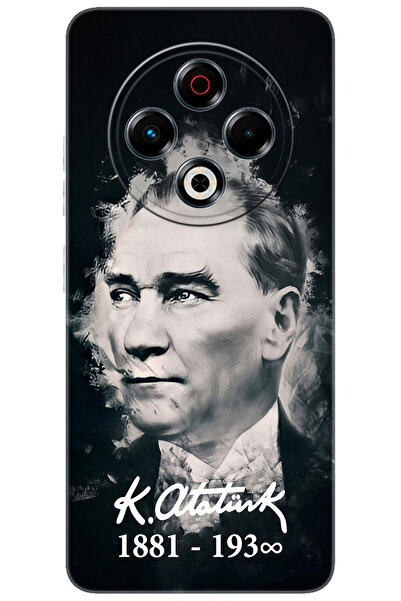 TECNO Spark 30 (KL6) Uyumlu Kılıf Desen Baskılı Silikon Mustafa Kemal Atatürk...