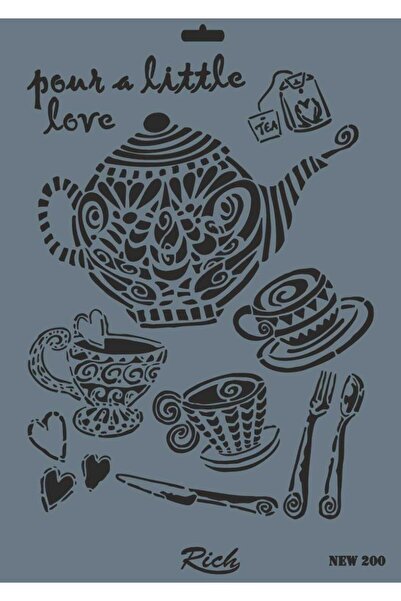 Mestore Rich New N-200 Series Stencil 35X25 cm - 9996670593311