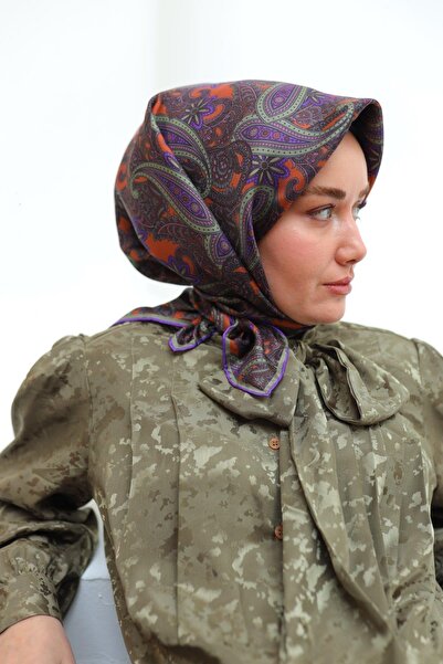 Silk Home Cinnamon Green Ethnic Pattern Pure Silk Tivil Woven Scarf-11455-21-Kvs0730