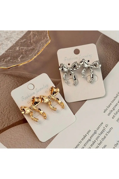 monalisatoka Kadın Gold, Gümüş Fiyonk Küpe Seti