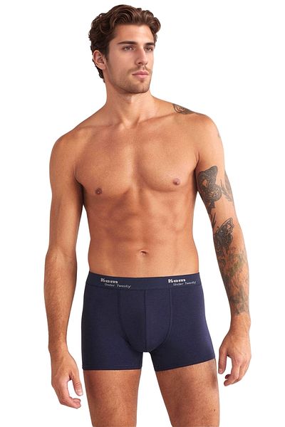 Kom Men's Cotton Modal Elastic Waist Tight Leg 2-Piece Boxers