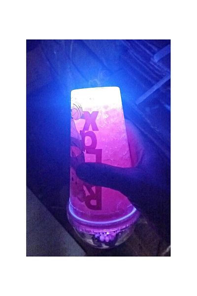 Honney Boutique Led 3D Colorful Lighted Mica Water Bottle Flask Water Bottle Cocktail Glass with Straw Lighted Figure