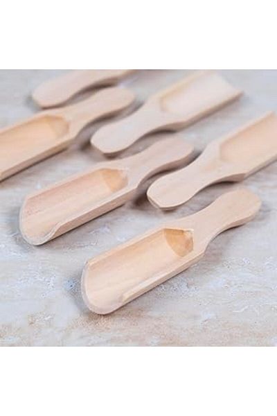 Mu Art Long Wooden Spice Shovel Small 6 Pieces