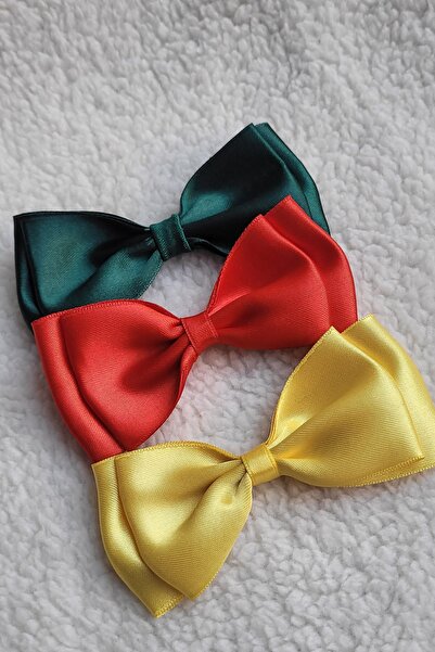 LO ADORO 3 штуки бантики для волосся Жіночі бантики Червоні Жовті Зелені Сині...