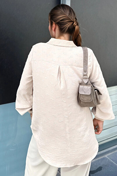 bacc Жіноча сорочка з довгими рукавами Oversize з власним малюнком Bcbsk-25700-3554