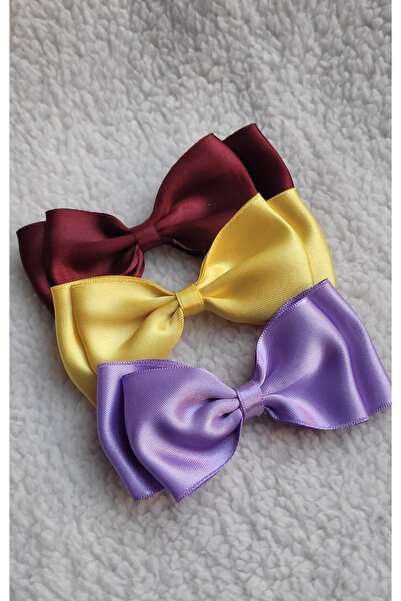 LO ADORO 3 штуки бантики для волосся Жіночі бантики Червоні Жовті Зелені Сині...