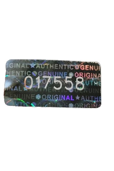Genel Markalar 98 Adet 1x2cm Gümüş Hologramlı Garanti Etiketi Seri Numaralı