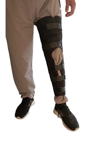 BELLFLEKSS Adjustable Shoulder Strap Knee Immobilization Brace, Knee Support, (for Left Leg)