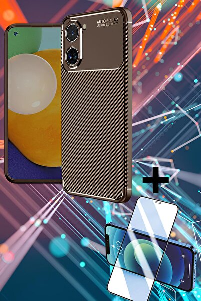 Hatreds Xiaomi Poco X7 Pro Kılıf Karbon Tasarım Slimfit İnce Yapılı Silikon K...